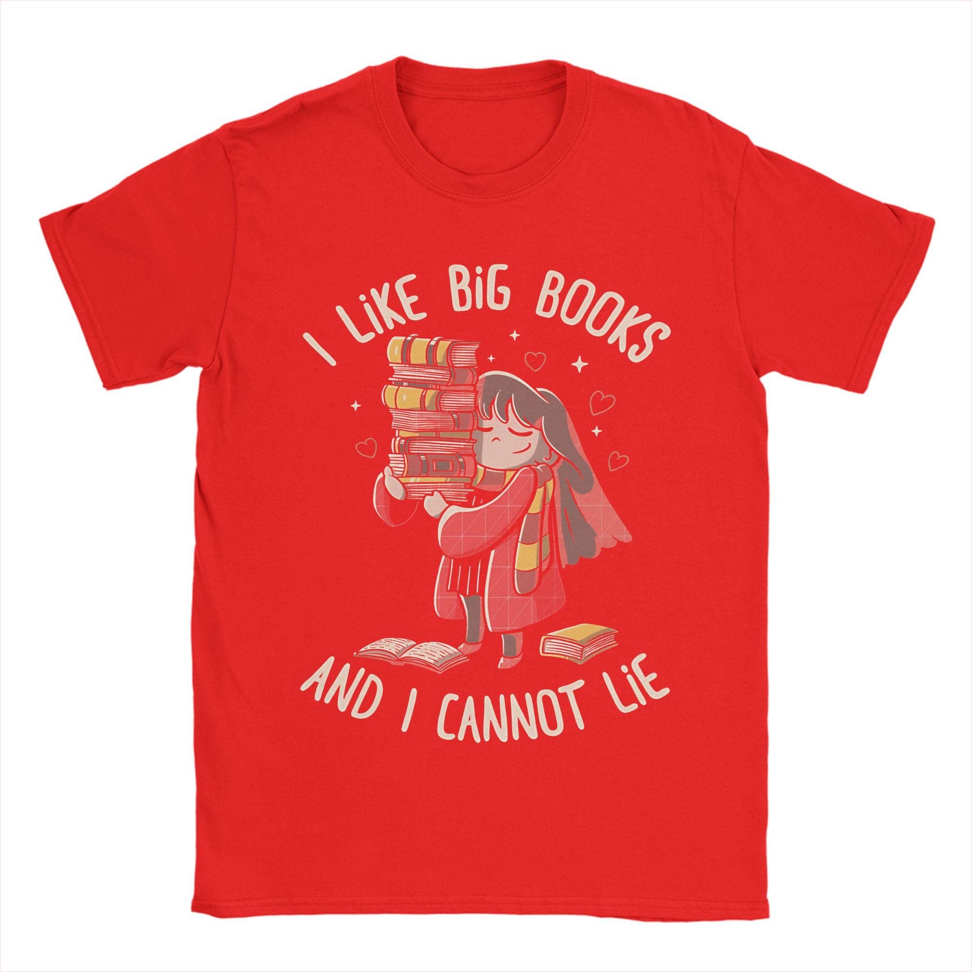 Unisexs I Like Big Books T Shirt Cotton Clothes Casual Short Sleeve Crewneck Tee Shirt Graphic TShirts S