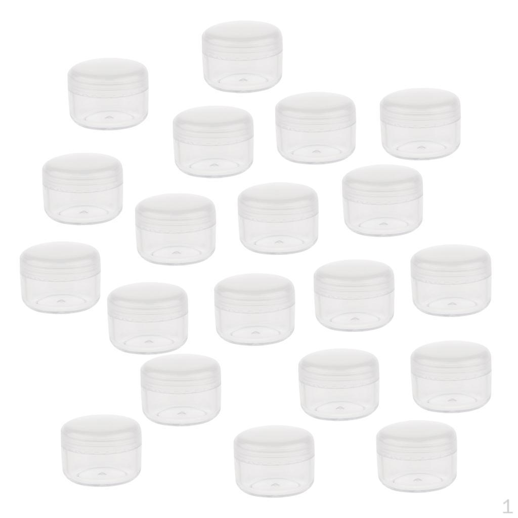 20pcs Round Empty Eyeshadow Jar Pot Case Box