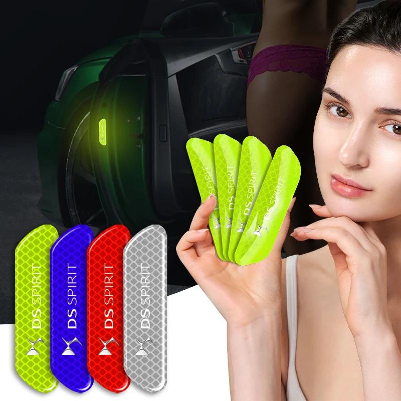 4PCS Car Reflective Strips Warning 3D Stickers Car Styling For Citroen C1 C2 C3 C4 C5 C6 C8 C4L DS3 DS4 DS5 LS DS6 Grand Picasso aog123