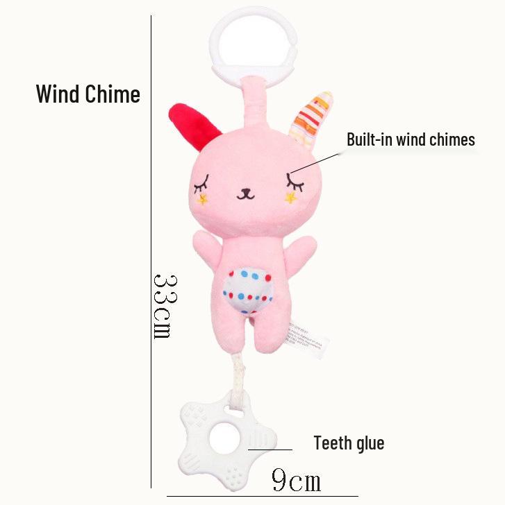 

BB Sky Baby Plush Wind Chime: Cute Bear & Rabbit Stroller or Bed Hanging Toy