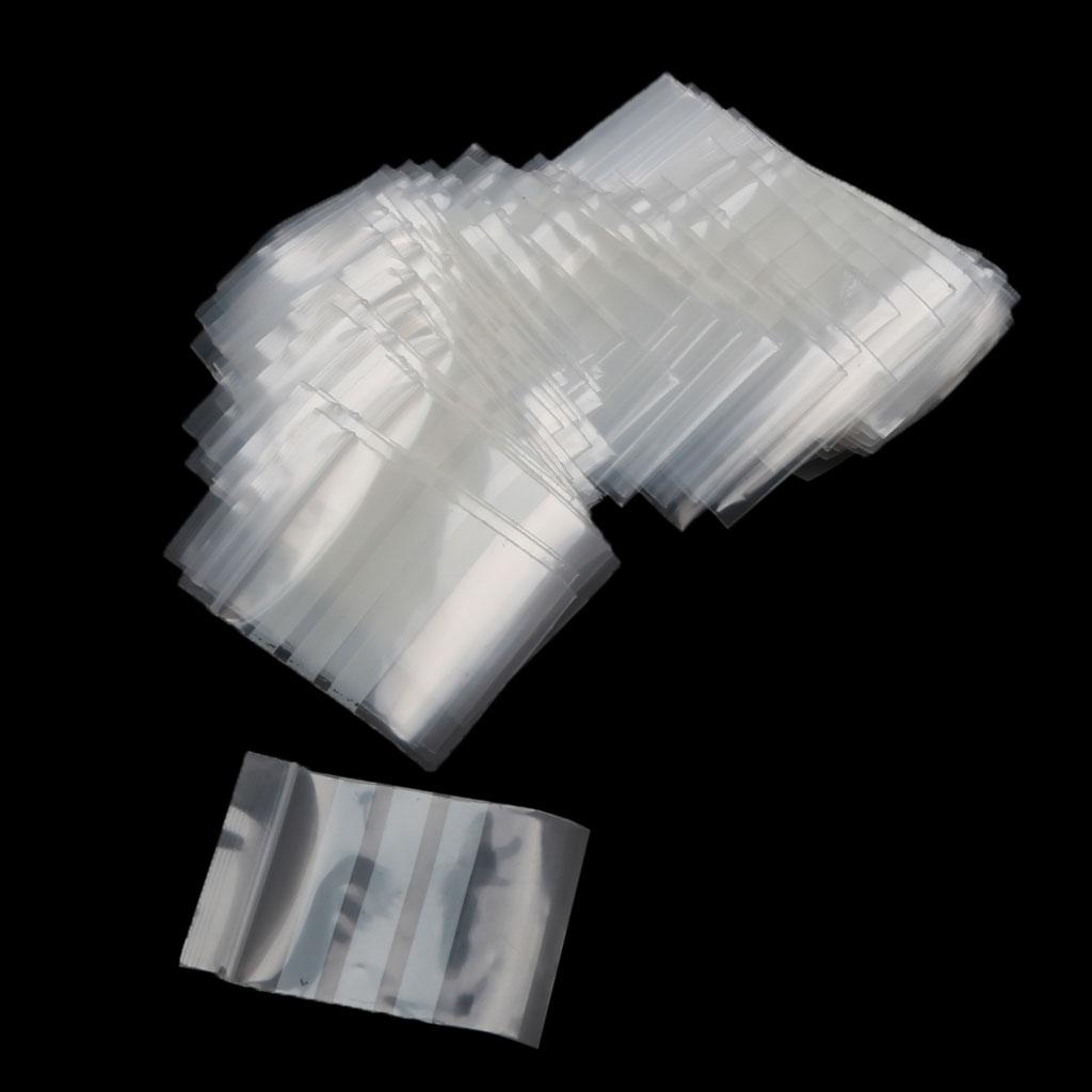 100Pcs/set Heavy Duty Plastic Reclosable Zipper Bags Clear Resealable Pounch A 4*6cm