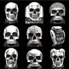 Accessories Multi-Style Hollow Skeleton Ghost Head Ring Men'S Punk Trendy Hand Jewelry Ring