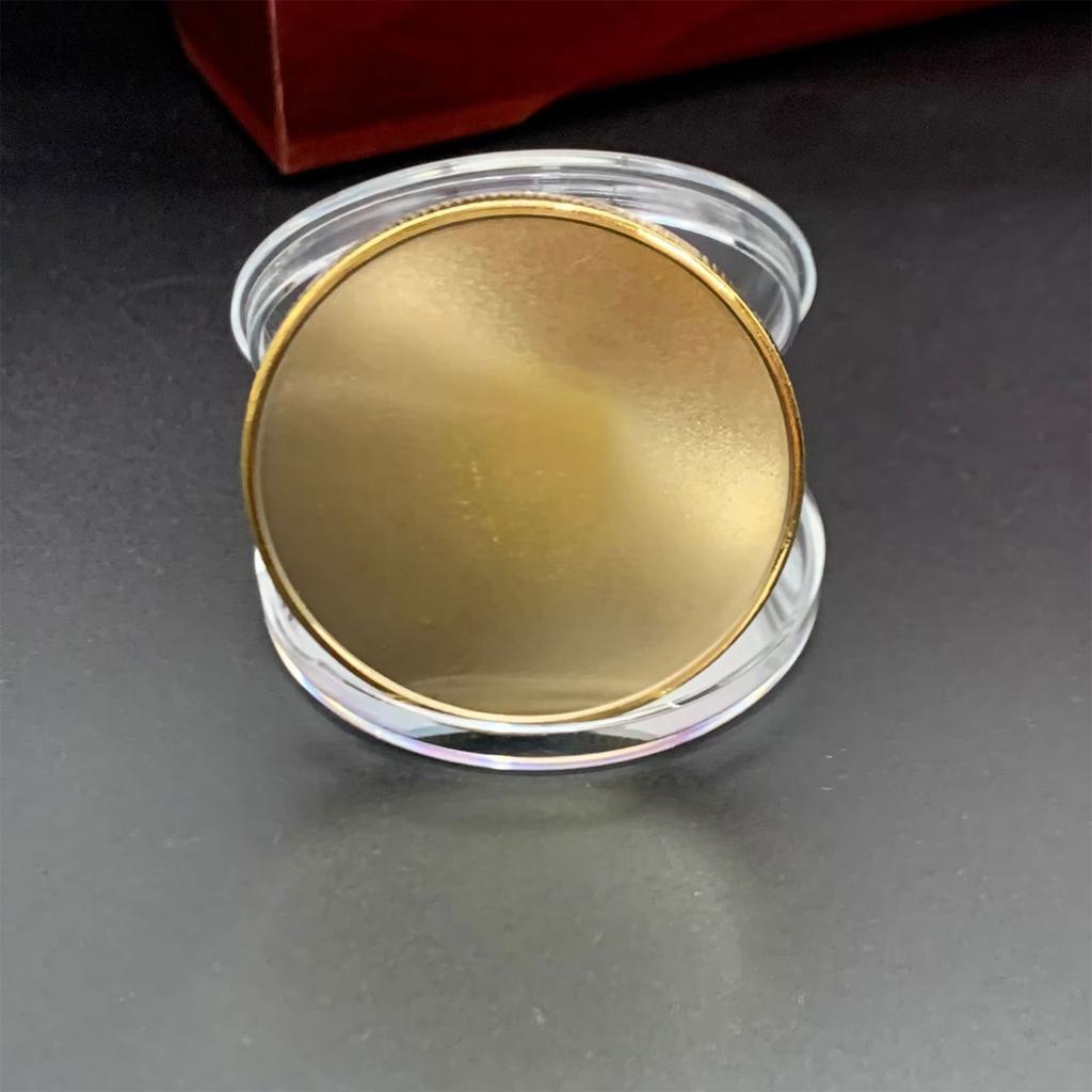 Blank Challenge Coin for Engraving 40mm Commemorative Coin DIY Craft Engraveable Stamping Coin with Storage Box