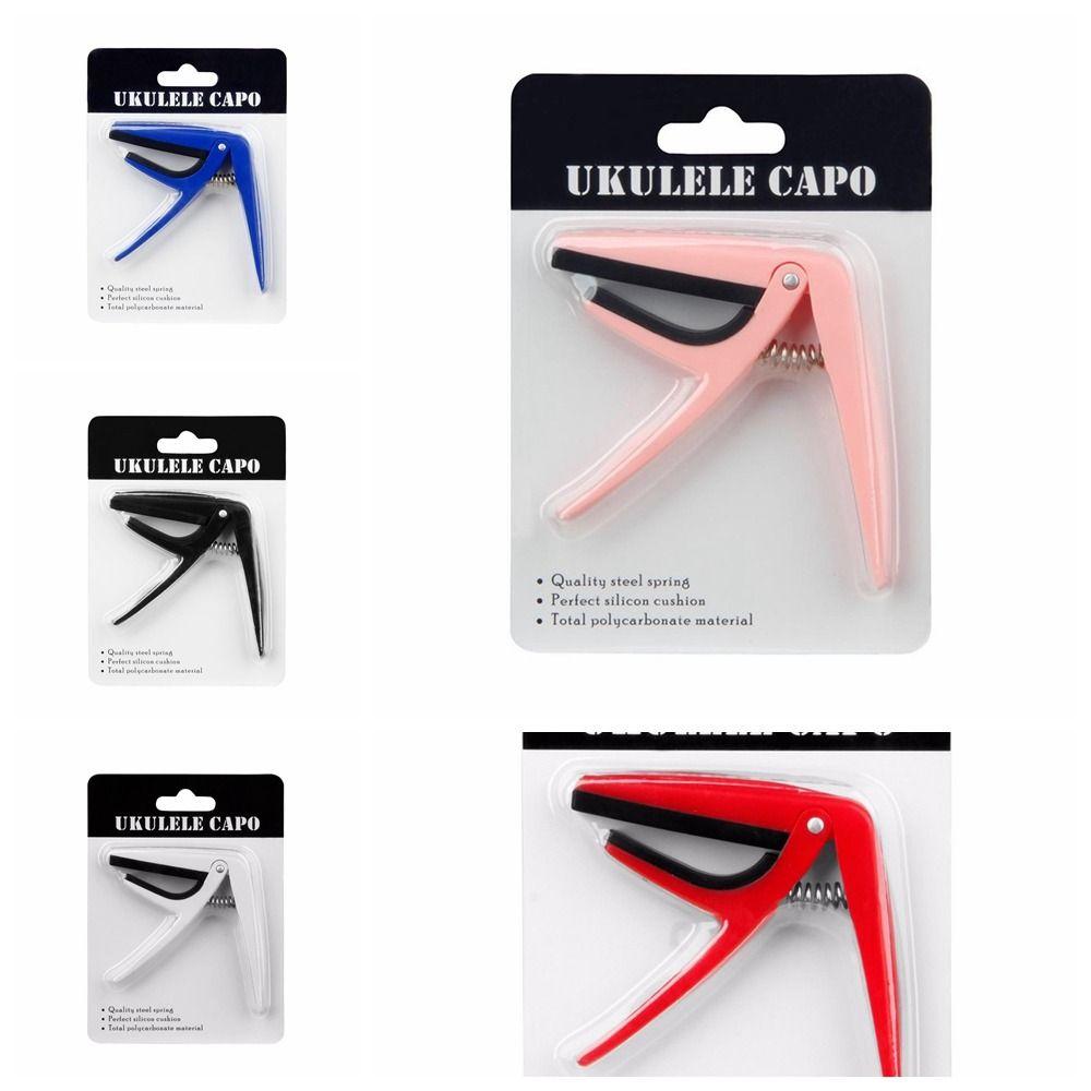 Red Universal Ukulele Capo White Uk Tone Clip Ukulele Tuning Clamp Electric