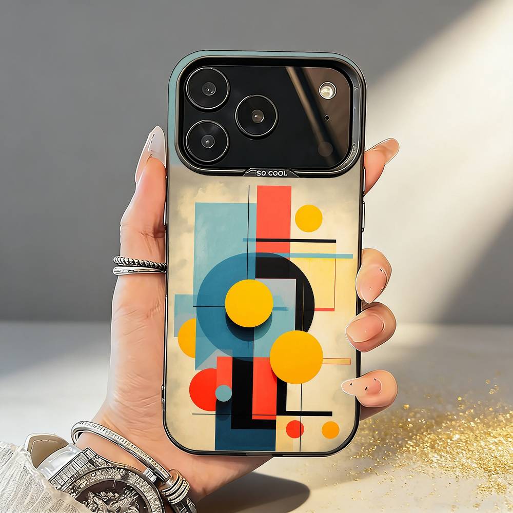 W-Wassily K-Kandinsky Art Phone Case For iPhone17,16,15,14,13,12,11,Pro,MAX Gray Matte Silicone Black Cover