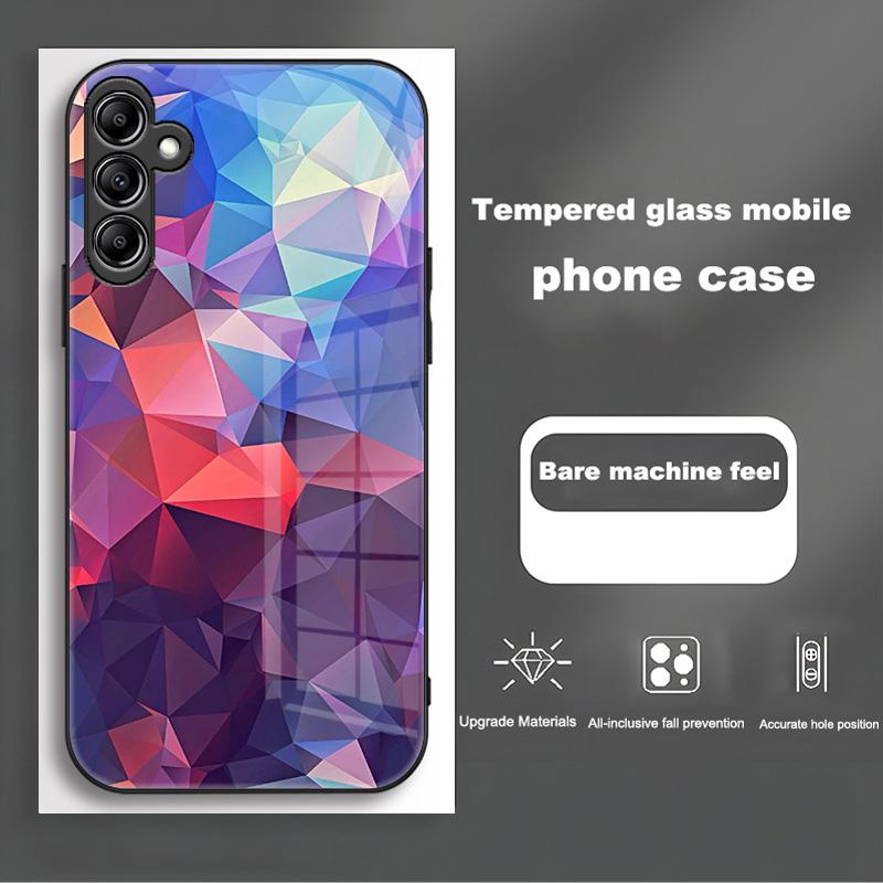 For Samsung Galaxy A56 Case SM-A566B Fashion Painted Cover Tempered Glass Case For Samsung A16 A26 A36 Galaxy A56 5G Shell Coque