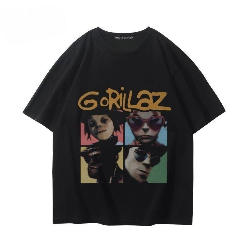 

Street Fighter Рок-группа Blur Oasis Американский уличный хип-хоп Ретро Футболка с коротким рукавом 4XL