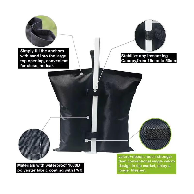 1/4Pcs Gazebo Leg Weights Sand Bag Perfect for Marquee Stability in Garden or Camping