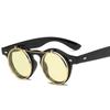 XaYbZc Vintage Runda Steampunk Solglasögon Flip Up Dubbla Lager Mussla Design Solglasögon Oculos De Sol