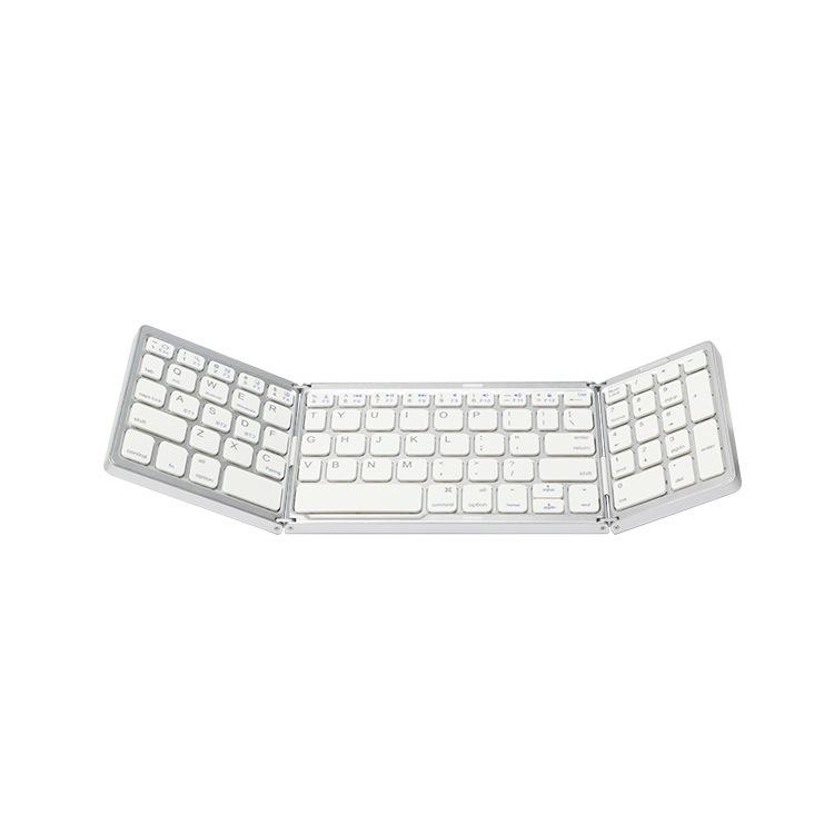 Foldable Bluetooth Keyboard: Compact, Silent, Ideal for Business Travel with Phones, Tablets, & Office Use.