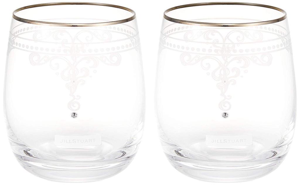 JILL STUART Pair Glass 250cc Clear Set of 2 Stylish Cute Tumbler Wedding Gift Present Made in Japan Gift Box Included Wrapped GW4132-42182AAZ