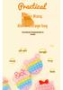 Rainbow Pop-It Kids Day Backpack with Educational Bubbles - Portable Decompression Toy for Girls