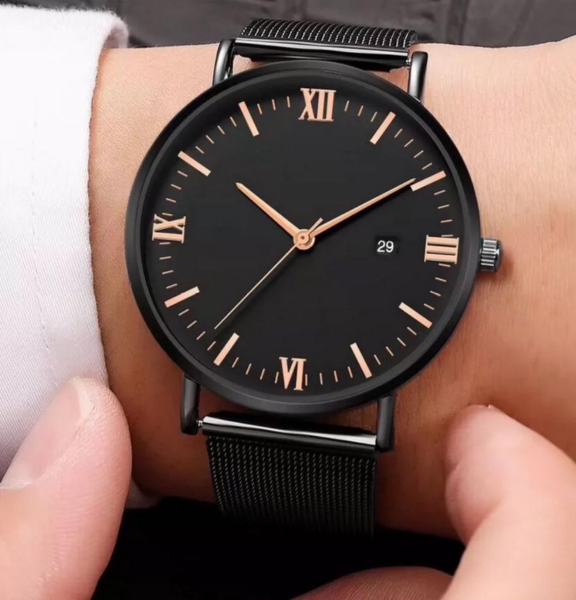 Men's Casual Large Dial Mesh Band Quartz Watch