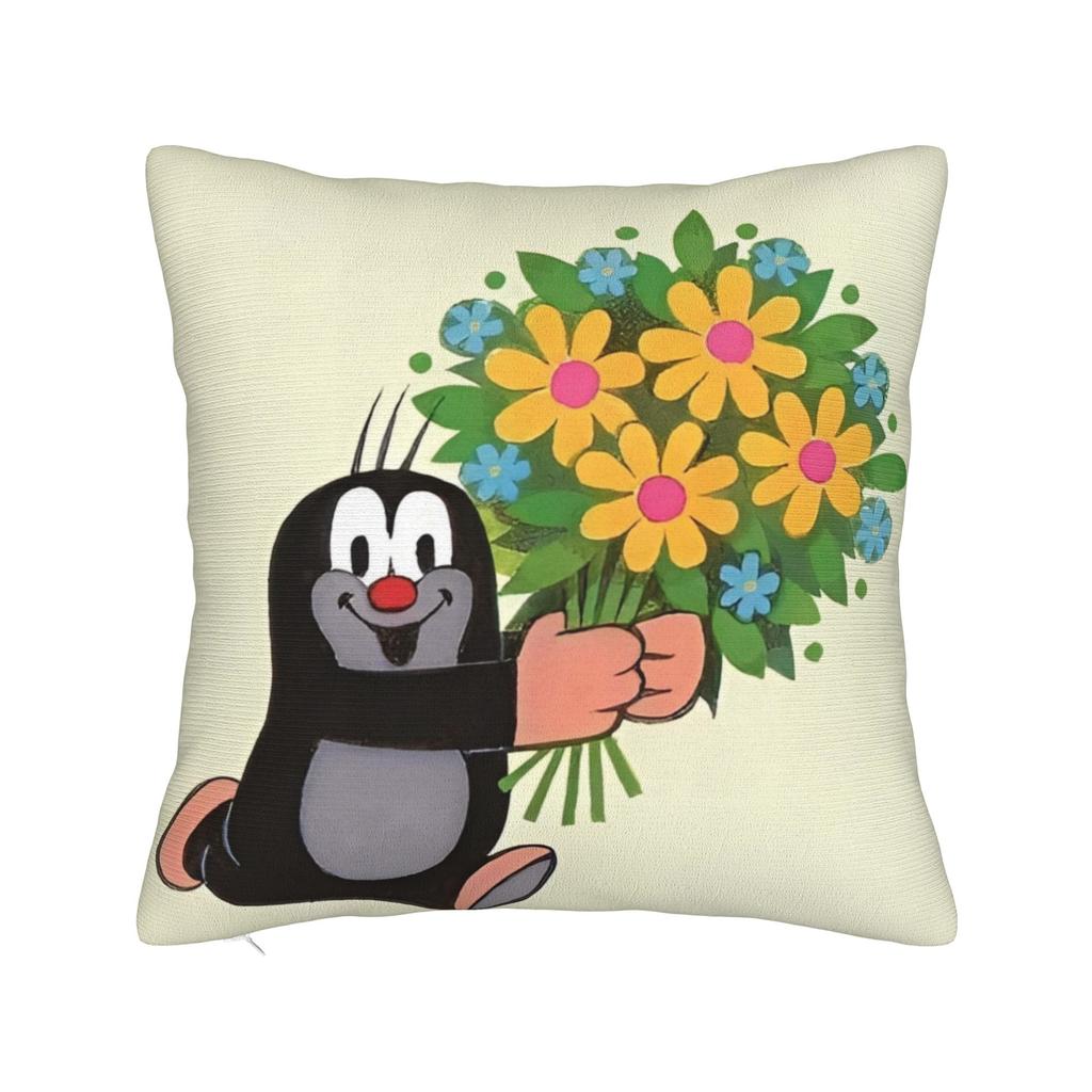 The Little Mole Krtek Pillowcase Soft Fabric Cushion Cover Decor Cartoon Floral Pillow Case Cover Home Drop Shipping
