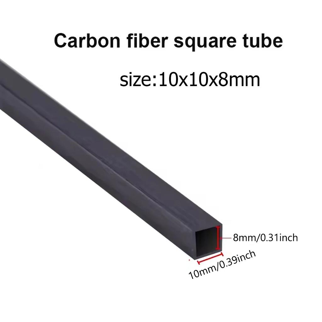 1/2/3pcs Carbon Fiber Square Tube 3mm~10mm , 250/500mm Length,Outer Inner Square Carbon Fiber Pipe