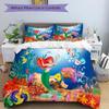 Ariel Moonlit Ocean Print 3Pcs Bedding Set,Duvet Cover with 2 Bedro,Pillowcase Home Birthday Gift