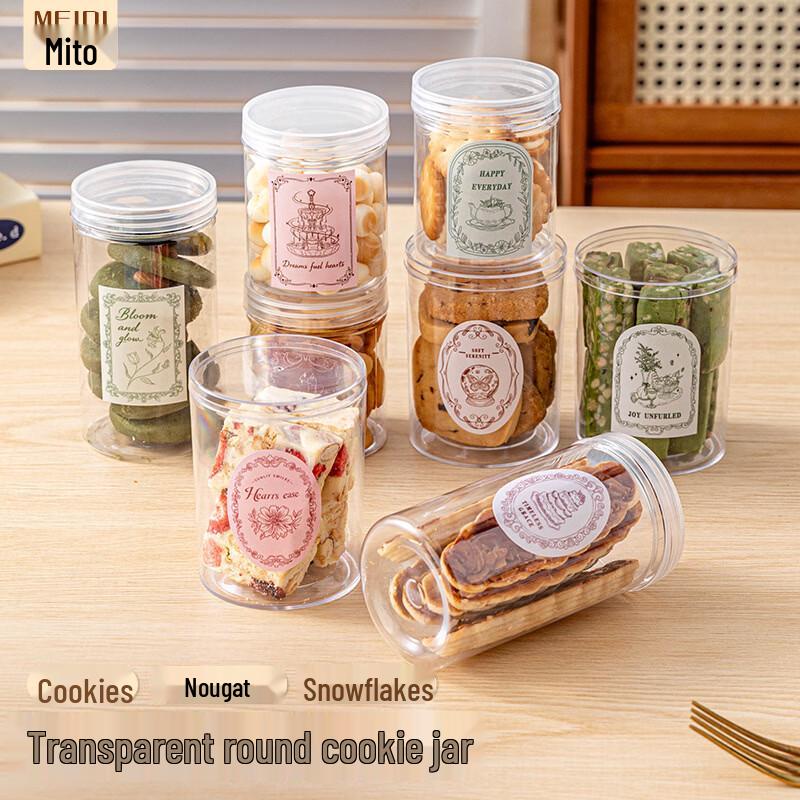 Meidi Runde Kunststoff-Keks- und Süßigkeitengläser