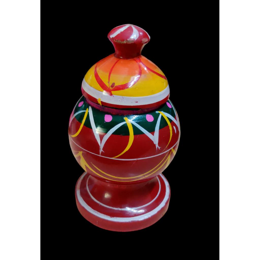 @ Wooden Sindur Dani Decorated For Married Women Female Multi Color 1 Pc n045 MJ-1096-60%OFF