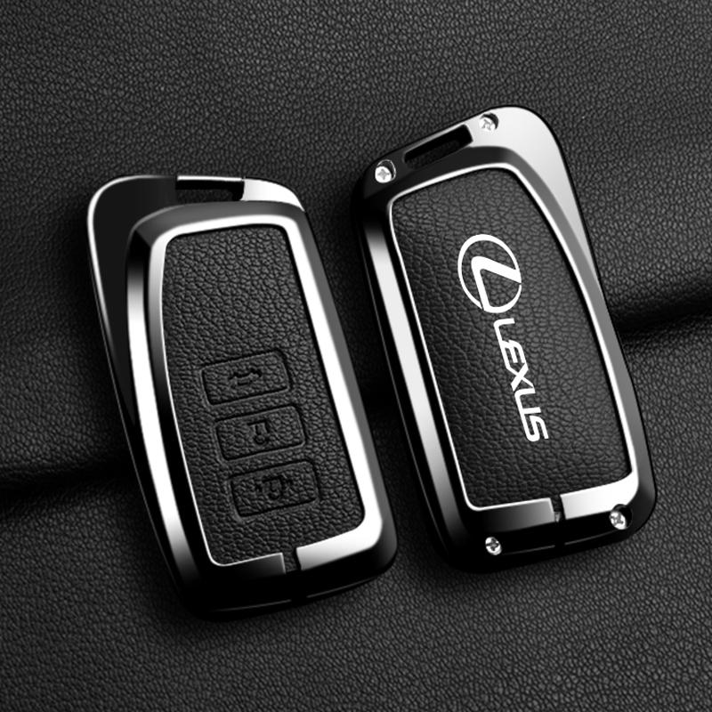 Leather Car Key Cover Case Shell for Lexus RX350 NX300 Es300h Rx450h GS300 GX470 IS250 ES350 LX570 GX460 Nx300h Is300h Keyring