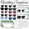 12-100 Piezas Gafas de Sol con Forma de Corazón para Boda Gafas para Despedida de Soltera al por Mayor Decoración para Fiesta de Novia Recuerdos para Fiesta de Boda para Invitados
