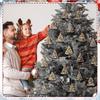 12PCS Book Pendant Colorful Multi-element Christmas Tree Decoration Suspension Rope Exquisite Wooden Gift Holiday