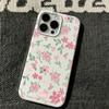 Phone Case For Iphone 17 Air 11 Pro Max 15 Plus 16 14 13 12 White Silicone Shockproof Anti Slip Protective Pink Floral Cover