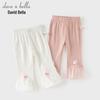 DAVE & BELLA Girls' Summer Knit Bell Bottom Cropped Pants