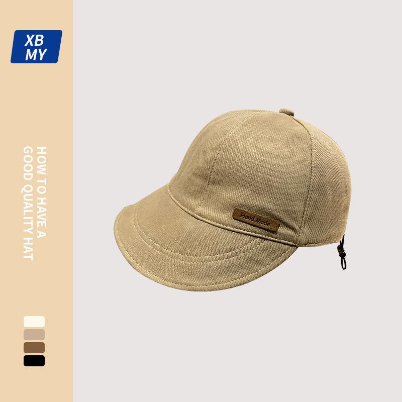 

Zhao Ruth hat women s literary and retro adjustable big head circumference bucket hat wide brim showing face small baseball cap women Adjustable