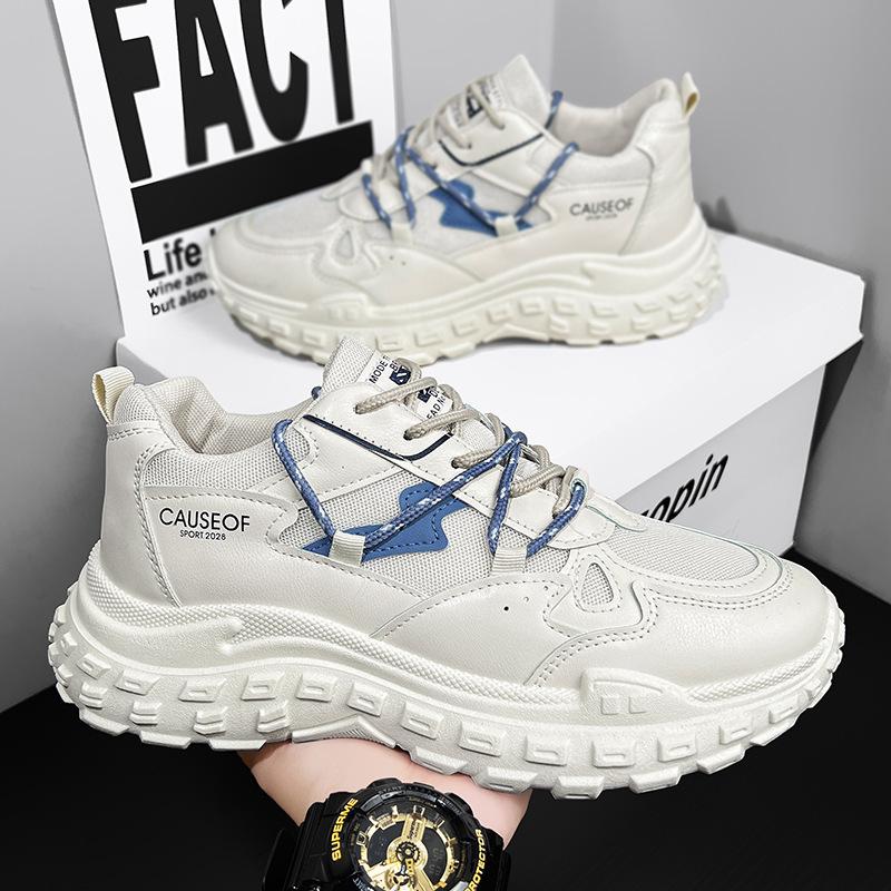 Мужские повседневные кроссовки на шнуровке. Дышащая спортивная прогулочная обувь — фото 3