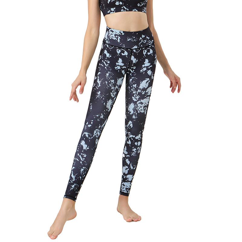 New yoga pants women's quick-drying printed yoga fitness clothes high waist hip lift sports leggings