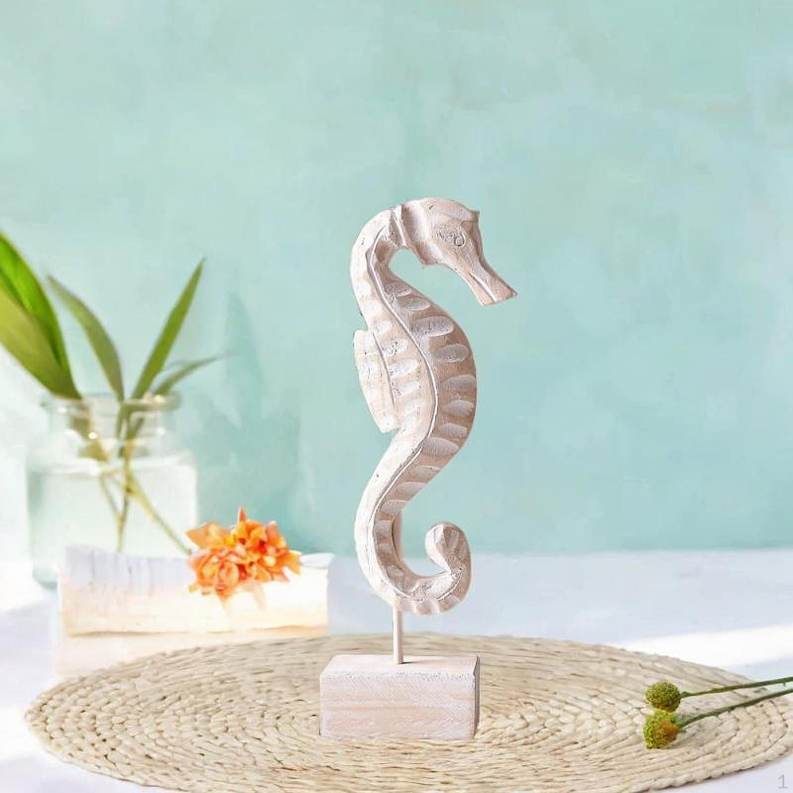 

Beach Decor Statue Made of , Table Statue, Motif, Handmade Figurine, Ornament for Seahorse Shape