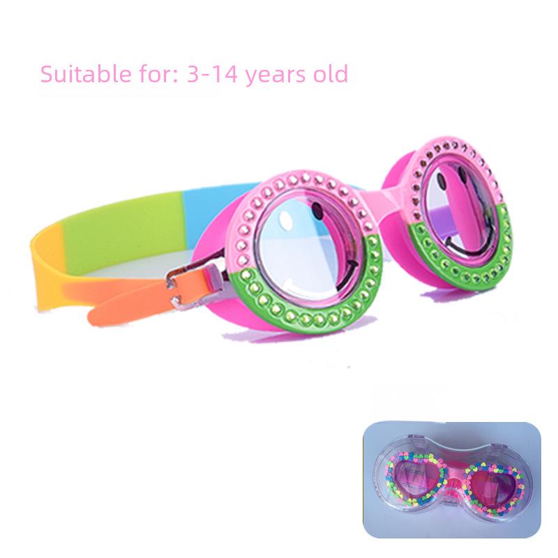 Wodoodporne okulary pływackie dla dzieci z kreskówkowym wzorem, maska do nurkowania zapobiegająca parowaniu dla chłopców i dziewcząt, możliwość personalizacji logo