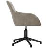 Vidaxl Swivel Office Chair, Light Gray, Upholstered In Velvet