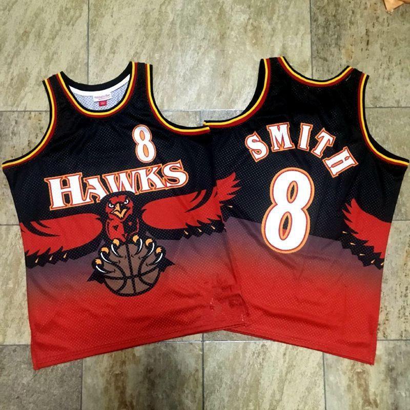 Vintage Atlanta Hawks Basketball Jersey Mens Cotton Blend Retro NBA Style 4 Webb 21 Wilkins 8 Smith 55 Mutombo