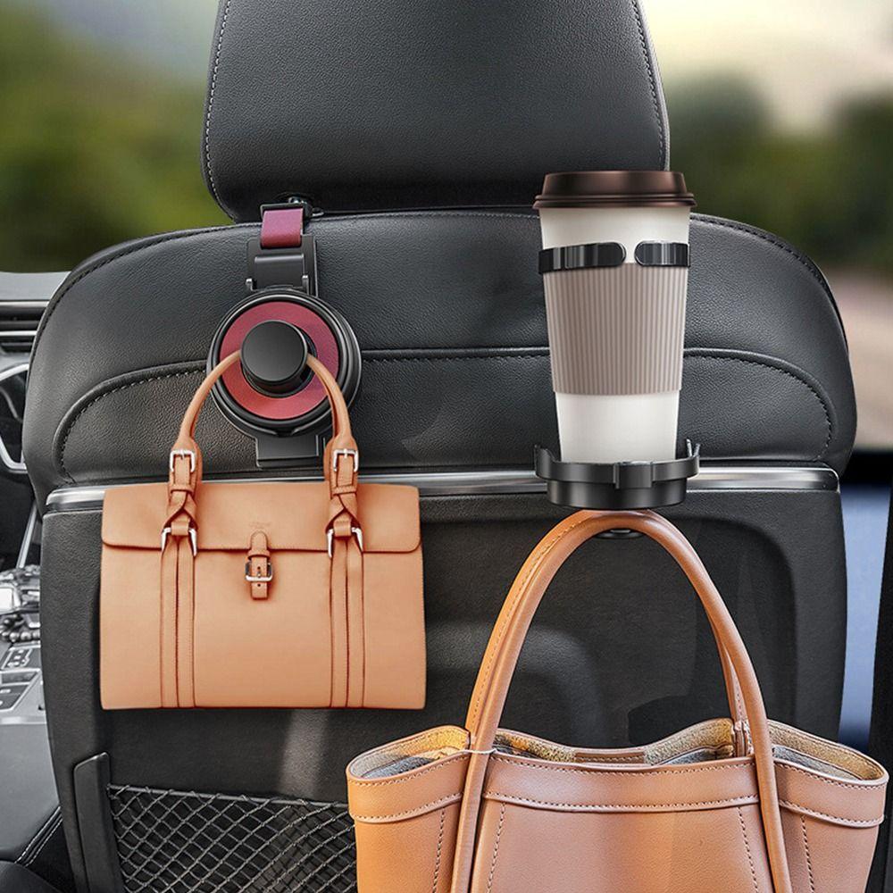 Foldable Car Seat Headrest Hook Multifunctional Back Seat Organizer Hanger for Water Bottles