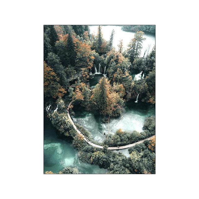 

Скандинавский плакат с природными пейзажами, настенная живопись на холсте, синий пейзаж, картина, домашний декор, плакат и принт для дизайна гостиной 21cm×30cm NoFrame