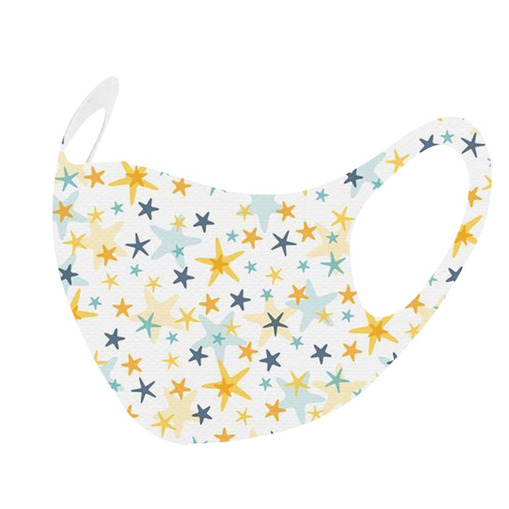 10PCS Adult Printed Ice Silk Mask To  Against Dusts And Haze Mask