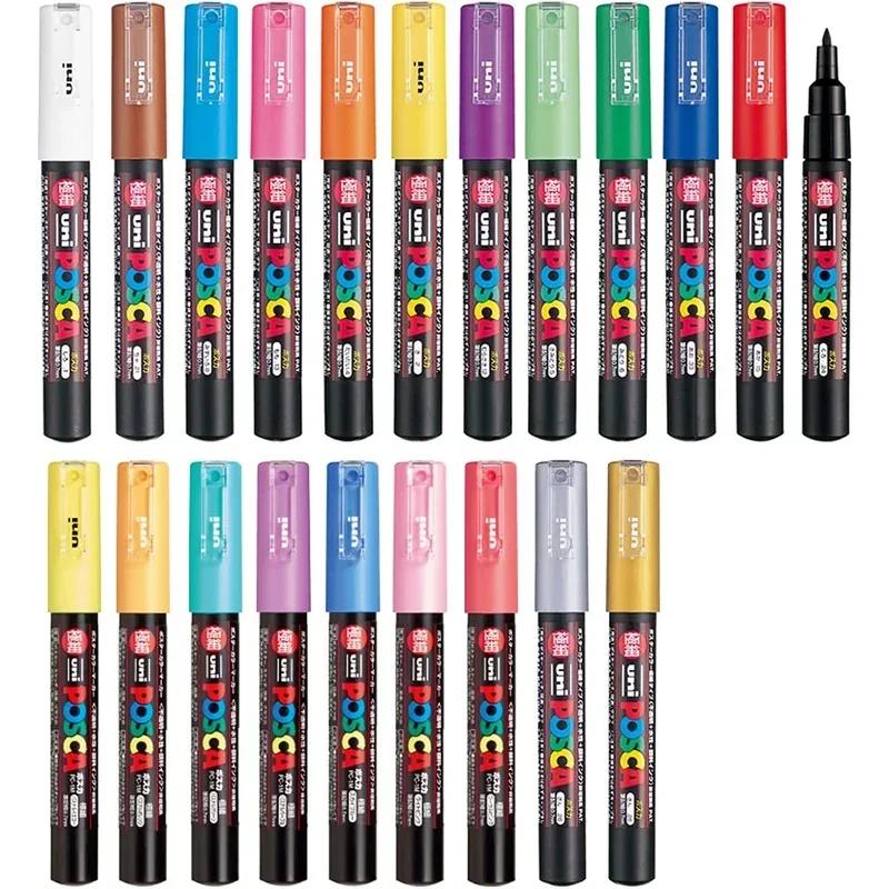 Uni Posca PC-1M 3M 5M marker pen, acrylic paint acrylic paint pen full color markers art supplies stationery painting graffiti