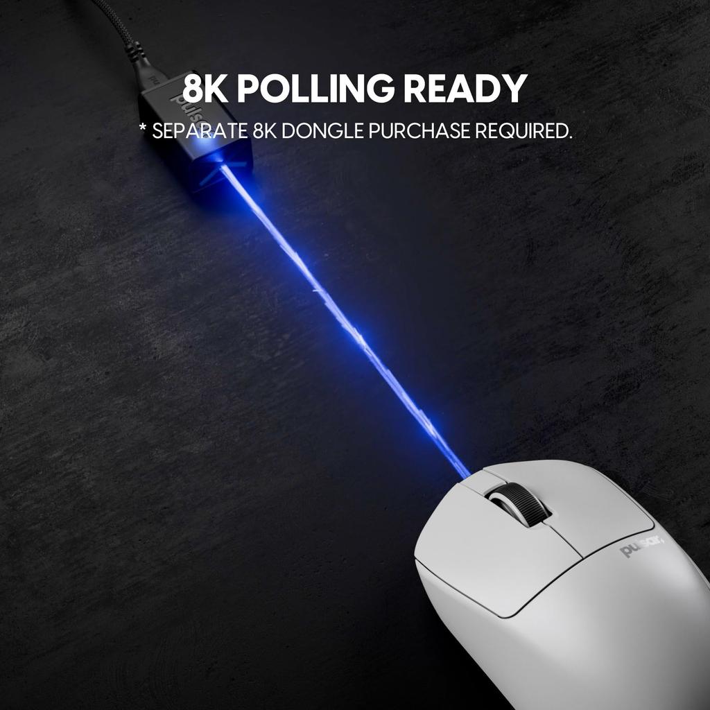 Pulsar Gaming Gears X3 LHD Wireless Gaming 32000 Optical Flagship Sensor Mouse, Ultra-Lightweight (55g), 1ms, DPI, swich, XS-1