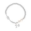 Korean Style Exquisite Light Luxury Bowknot Broken Silver Pearl Bracelet For Women