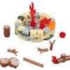 MOC Medieval Building Blocks Compatible Flame Feather Camping Wooden Pile Bonfire Tent Accessories Model Mini Bricks Toys Gifts