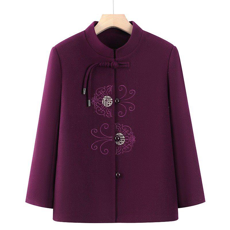 

Elegant Chinese Style Festive Jacket for Grandmothers - Perfect for Spring and Autumn Weddings XL (75-100 jin)