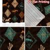 2D FLAT PRINTING 2pcs Curtains (Without Rod) Desert Horses and Cacti Chic Light Filtering Curtains Polyester Easy Install