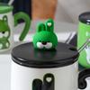 Children's Cup Breakfast Coffee Cup with Lid Spoon Cartoon Cup High Value Household Ceramic Cup Small Gift Set
