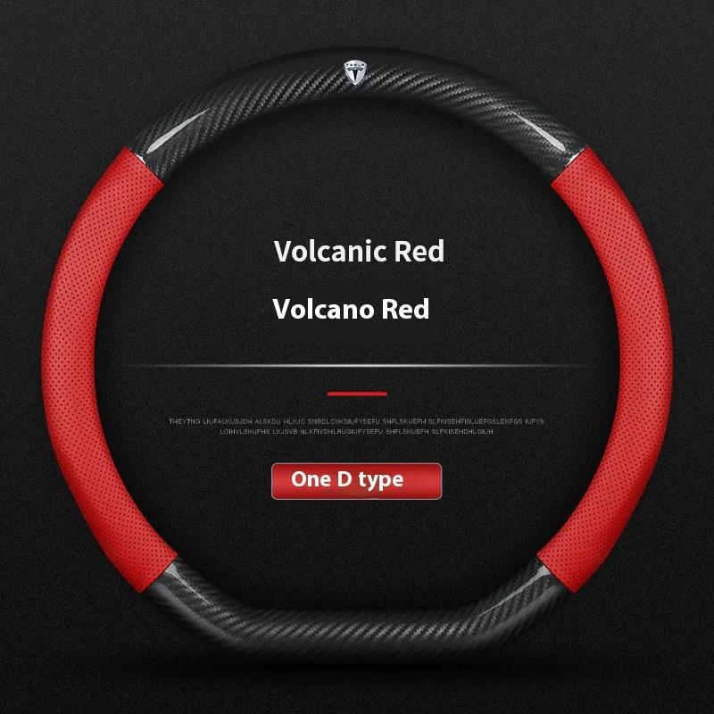 ALM1 Tesla Model 3 Y S Model X Roadster Carbon Fiber Leather Anti-slip Breathable Tesla Car Steering Wheel Cover Accessories