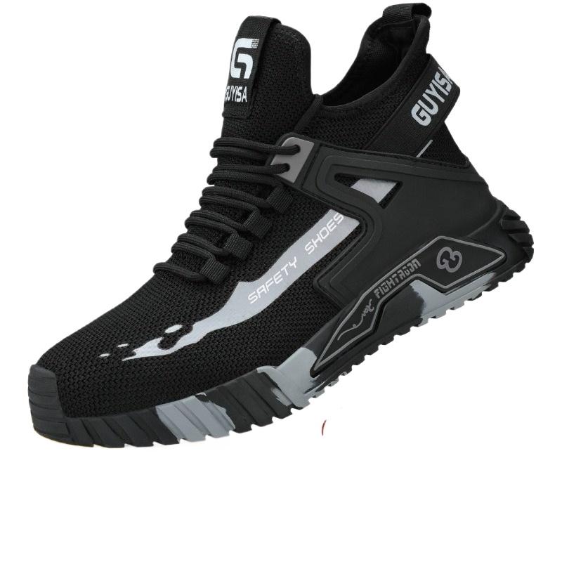 High Top Safety Shoes Men Steel Toe Work Shoes Men Anti-puncture Safety Shoes Woman Work Safety Boots Man Indestructible Shoe