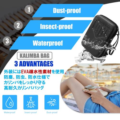 NOELAMOUR Kalimba Case, 17-Key, Kalimba Storage Box, Case, Bag, Shockproof and Waterproof for Thumb Pianos