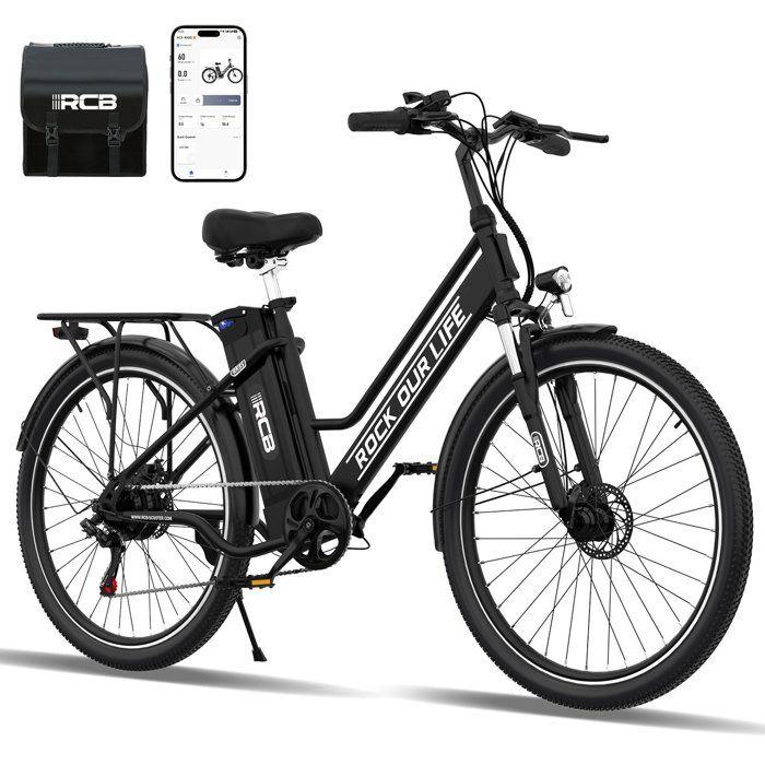 Elektrische fiets - RCB - RK8S - Motor 250W - Batterij 36V 10,4Ah (50 km) - 26-inch wielen zwart