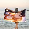 1pc Sword Art Online2 Beach Towel, Beach and Seaside Swimming Pool Equipment, Fashion Pattern, Rectangular, Travel Essentials
