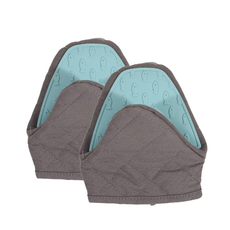 1/2Pcs Silicone Anti Scald Oven Gloves Kitchen Multi Purpose Tray Microwave Oven Baking Dessert Tableware Rack Gloves